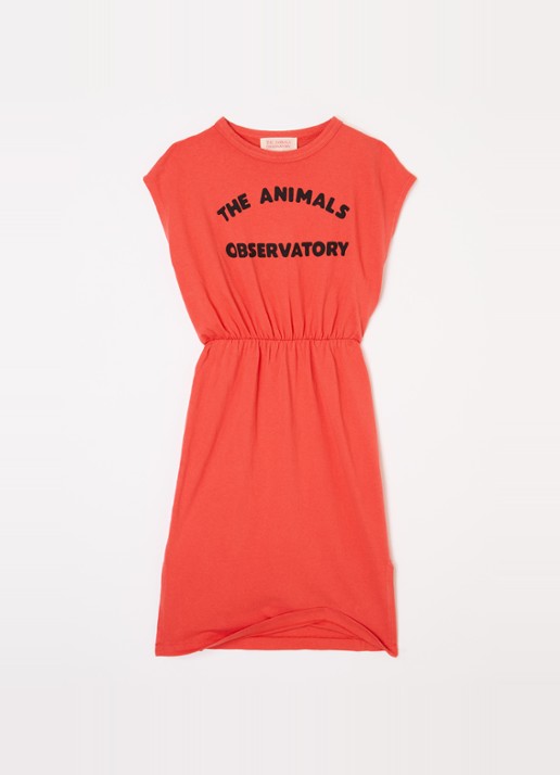 The Animals Observatory Orca tuniekjurk met front- en backprint  - voorkant 4 rood