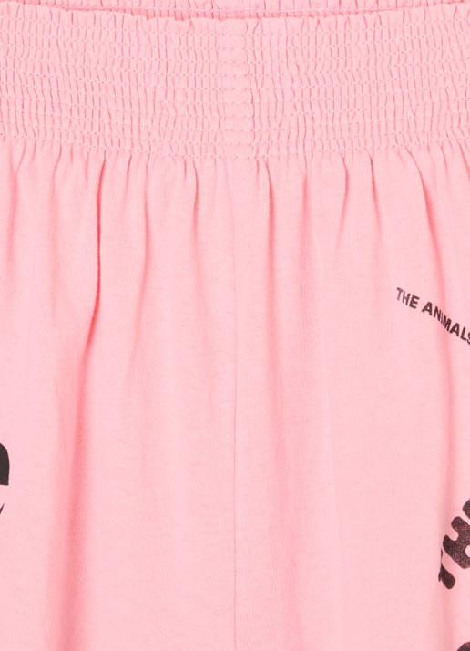 The Animals Observatory Ostrich loose fit korte broek met print - detail roze