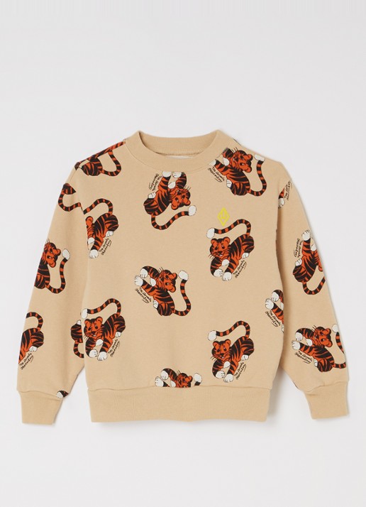 The Animals Observatory Sweater met print - voorkant 2 zand