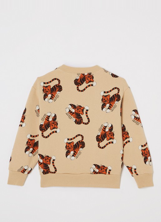 The Animals Observatory Sweater met print - voorkant 3 zand
