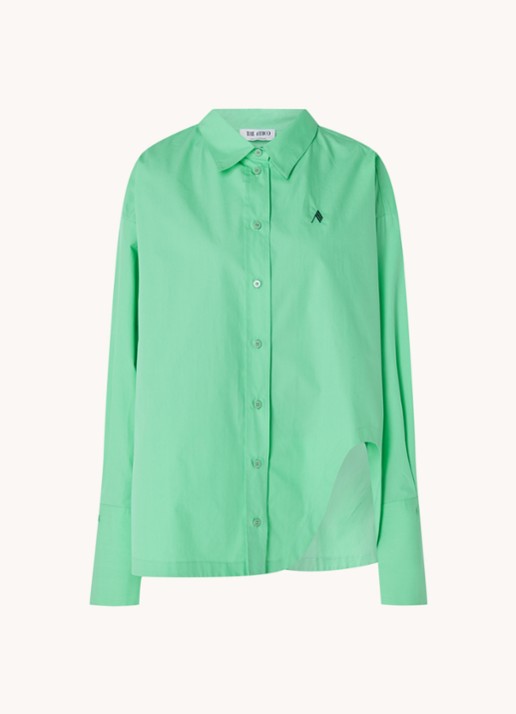 The Attico Oversized blouse met logo - voorkant mint