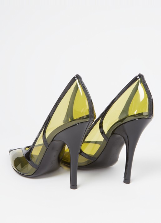 The Attico Venus pump met leren details - detail 4 zwart