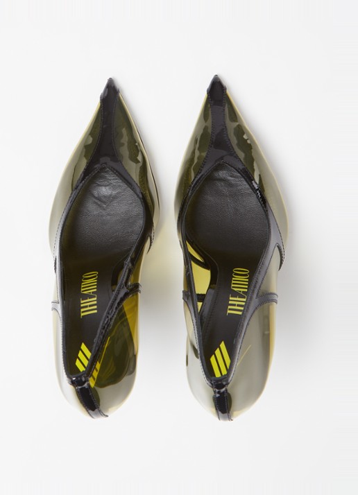 The Attico Venus pump met leren details - detail 5 zwart