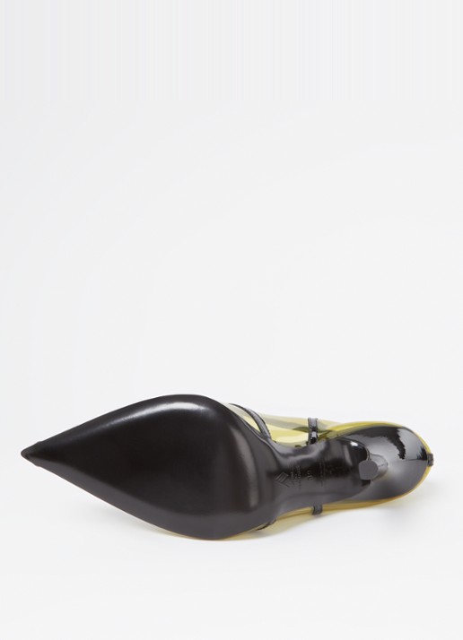 The Attico Venus pump met leren details - detail 6 zwart