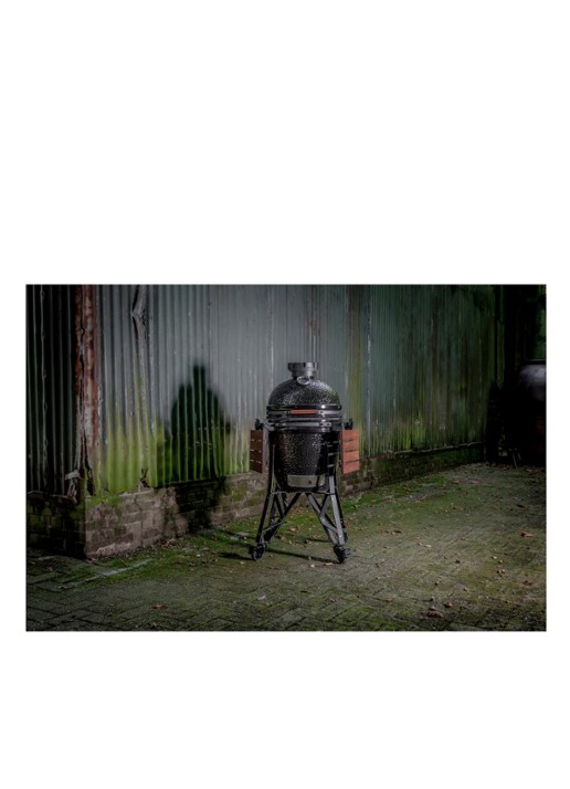 The Bastard Complete Medium 2022 kamado barbecue met verrijdbaar onderstel en zijtafel - detail 5 zwart