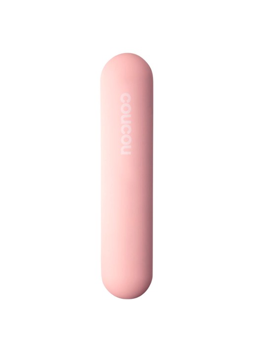 The Coucou Club Coucou Cordless Hair Straightening Brush - snoerloze elektrische haarborstel - voorkant 2 lichtroze