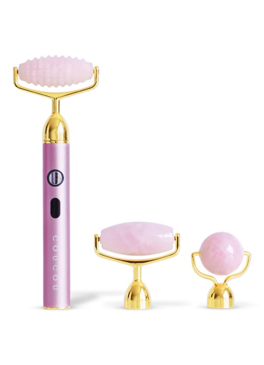 The Coucou Club Coucou Power Face Roller - gezichtsroller - voorkant 4 roze