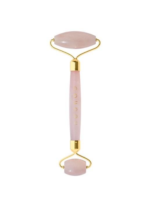 The Coucou Club Coucou Rose Quartz Roller - gezichtsroller - voorkant 6 lichtroze