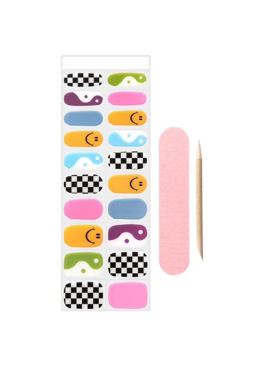 The Coucou Club Semi-Cured Nail Wraps - nagelstickers - voorkant 5 funky fantasy