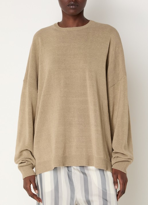 The Frankie Shop Basel oversized grofgebreide trui met ronde hals