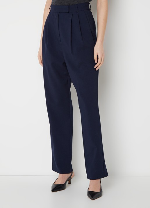 The Frankie Shop Bea high waist straight leg pantalon met steekzakken
