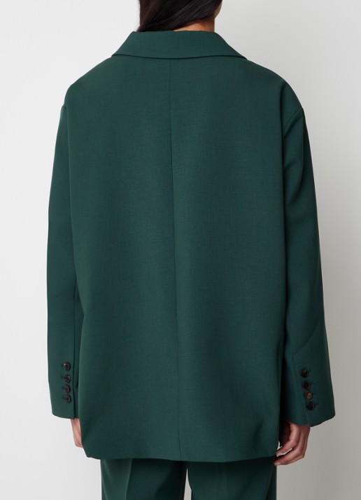 The Frankie Shop Bea oversized blazer met klepzakken - achterkant groen