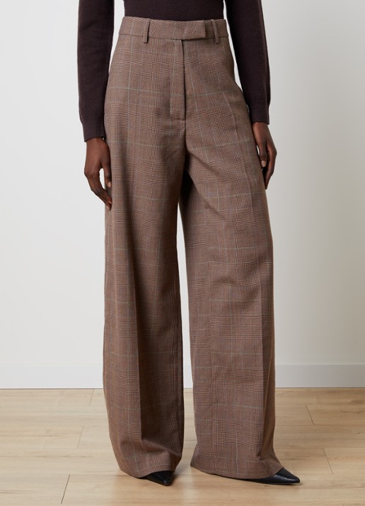 The Frankie Shop Brickell high waist wide fit pantalon van scheerwol