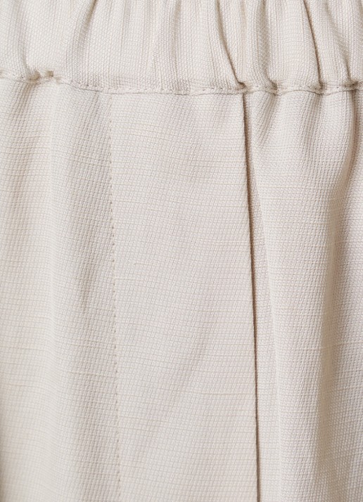 The Frankie Shop Bruna high waist loose fit pantalon in linnenblend - detail 5 beige