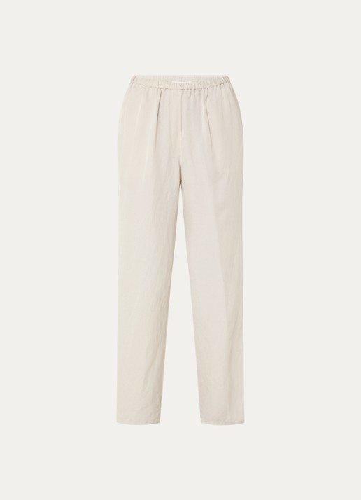 The Frankie Shop Bruna high waist loose fit pantalon in linnenblend