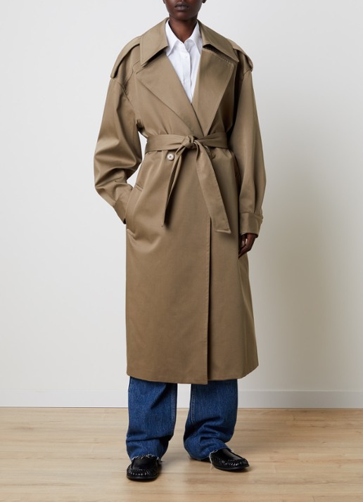 The Frankie Shop Esben trenchcoat met strikceintuur