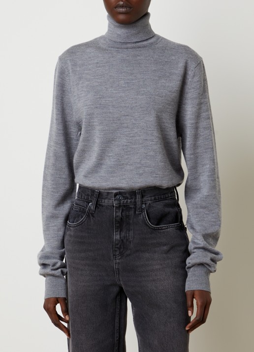 The Frankie Shop Eve fijngebreide pullover van merino wol met col