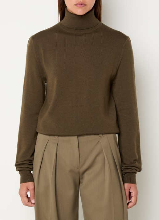 The Frankie Shop Eve fijngebreide trui van merino wol met col