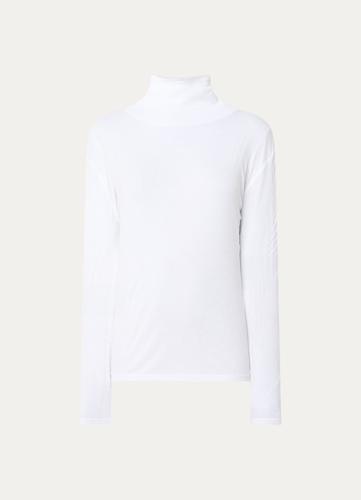The Frankie Shop Evren semi-transparante top met col - voorkant 3 wit