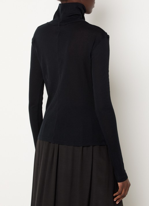 The Frankie Shop Evren semi-transparante top met col - achterkant zwart