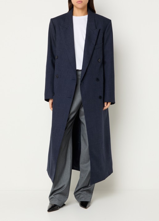 The Frankie Shop Jane mantel van scheerwol met klepzakken