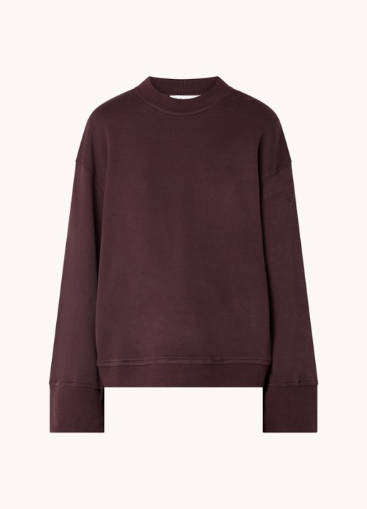 The Frankie Shop Talia sweater met ronde hals - voorkant 2 aubergine
