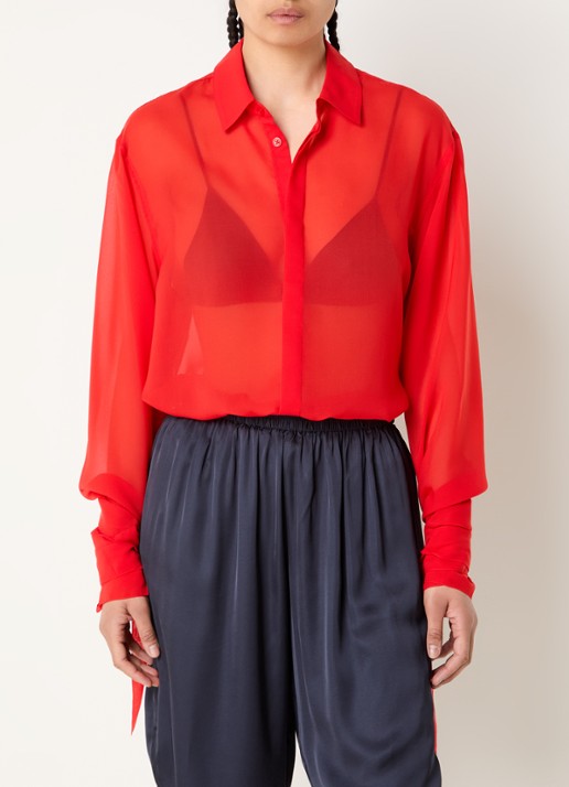The Frankie Shop Verlin semi-transparante blouse