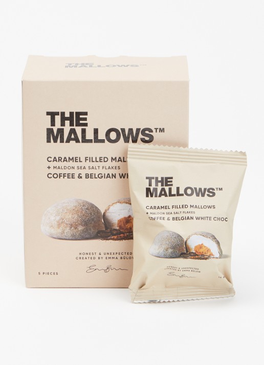The Mallows Caramel Filled Mallows + Coffee & Belgian White Choc Box 5 stuks - voorkant 2 undefined