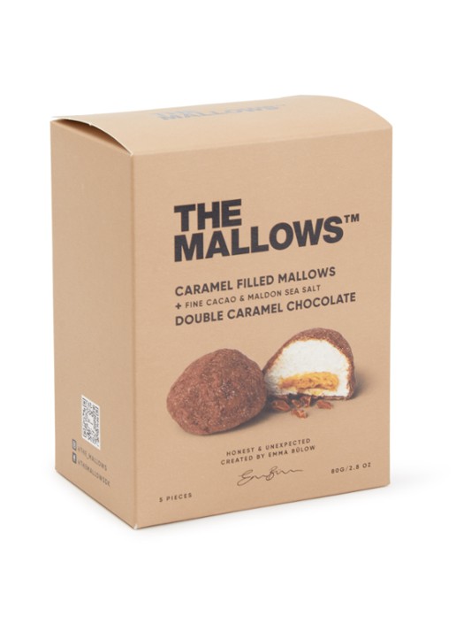 The Mallows Caramel Filled Mallows double caramel chocolate 80 gram
