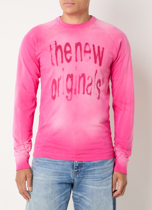 The New Originals Airbrushed Big Logo Raglan longsleeve met logoprint