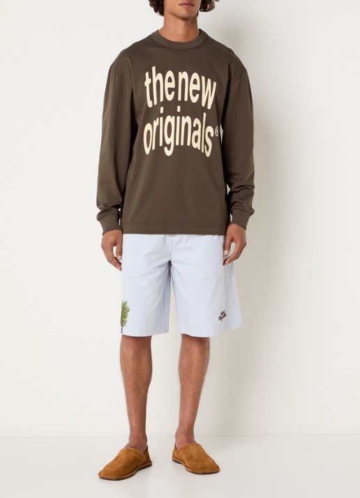 The New Originals Big Logo long sleeve met print - voorkant 3 bruin