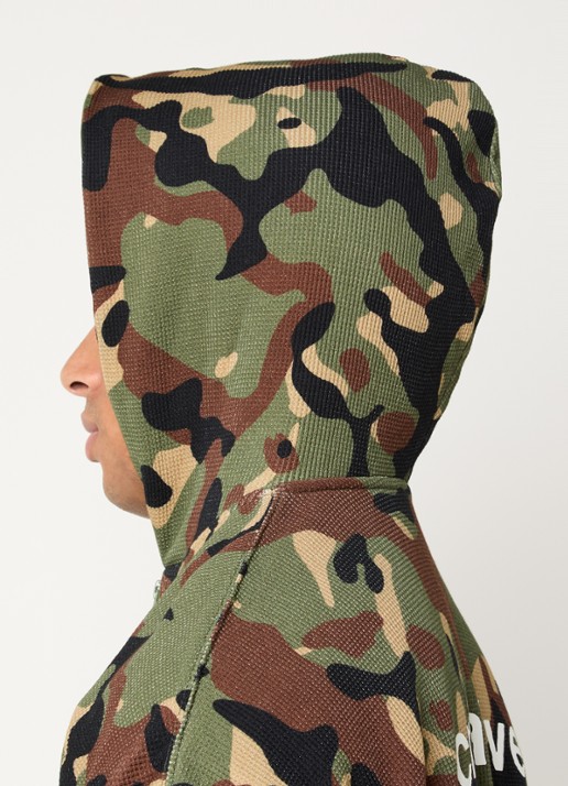 The New Originals Catna sweatvest met camouflageprint - detail 2 beige