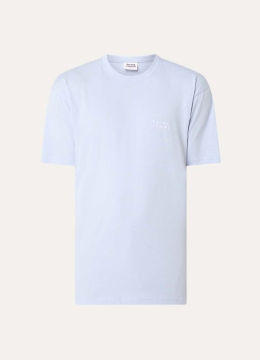 The New Originals Catna T-shirt met front- en backprint - voorkant 3 lichtblauw