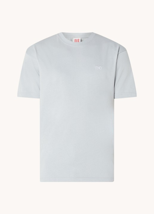 The New Originals Catna T-shirt met logo- en backprint - voorkant 3 grijs