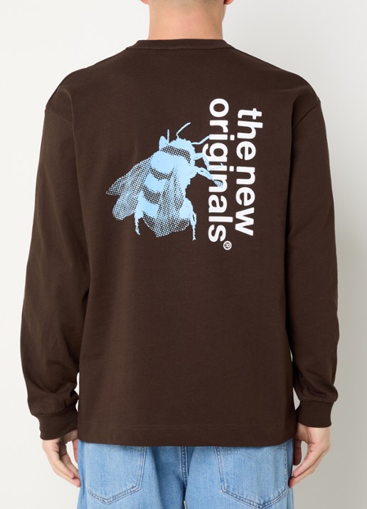 The New Originals Emblem sweater met logo- en backprint