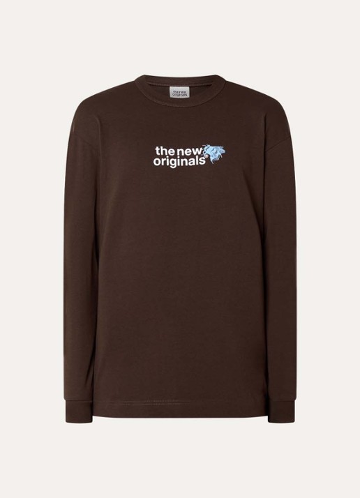 The New Originals Emblem sweater met logo- en backprint