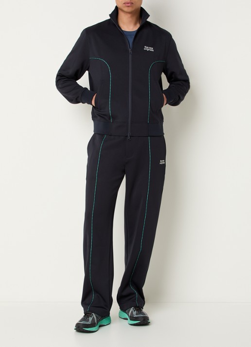 The New Originals Emblem sweatvest met steekzakken en logo - voorkant 3 donkerblauw