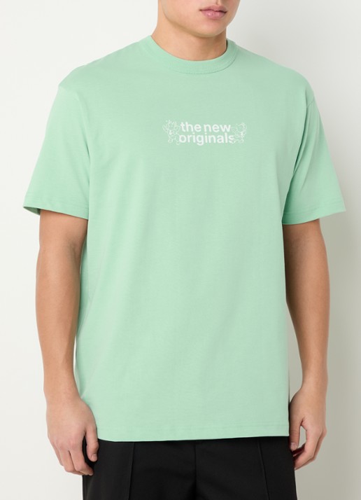The New Originals Freddy T-shirt met front- en backprint - achterkant 2 mint