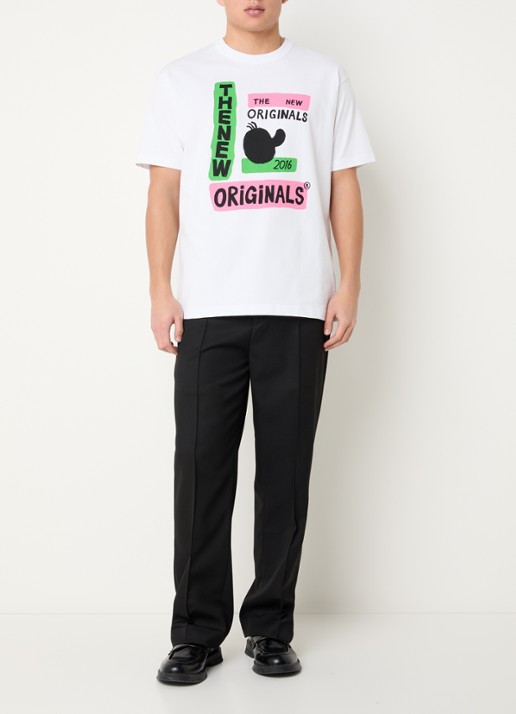 The New Originals Freddy T-shirt met print - voorkant 2 wit