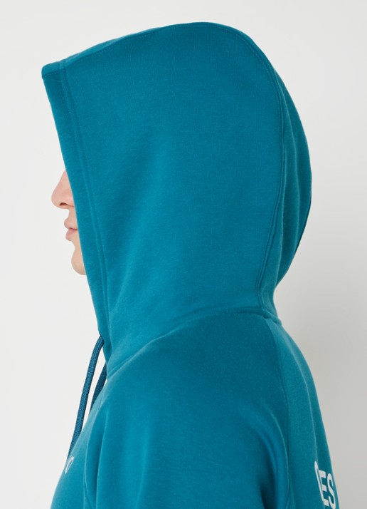 The New Originals Hoodie met logo- en backprint - detail 5 petrol