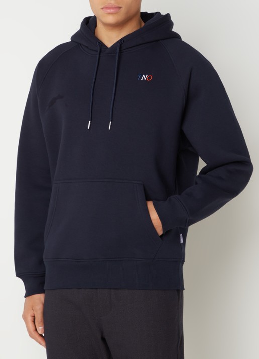The New Originals Hoodie met logo- en backprint - achterkant 5 donkerblauw