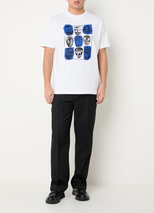 The New Originals Mask T-shirt met print - voorkant 4 wit