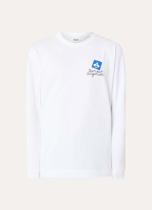 The New Originals Postal longsleeve met front- en backprint - voorkant 3 wit