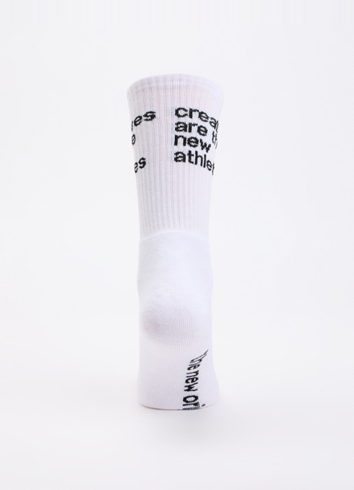 The New Originals Sokken in katoenblend met logoprint - voorkant 2 wit