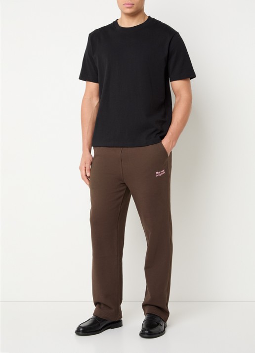 The New Originals Straight fit joggingbroek met steekzakken - voorkant 2 donkerbruin