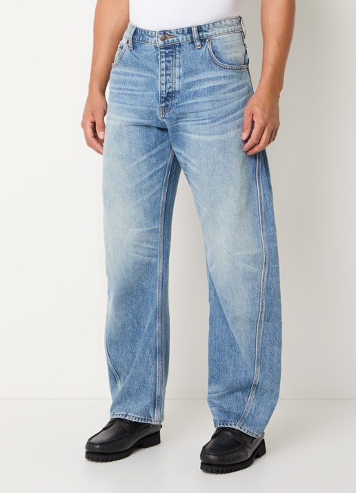 The New Originals Twisted Seam loose fit jeans met medium wassing