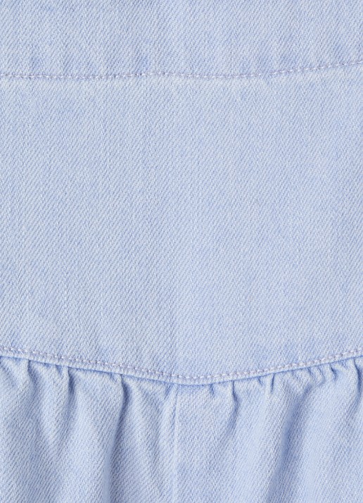 The New Society Bellis wide leg korte broek van denim - detail 3 indigo