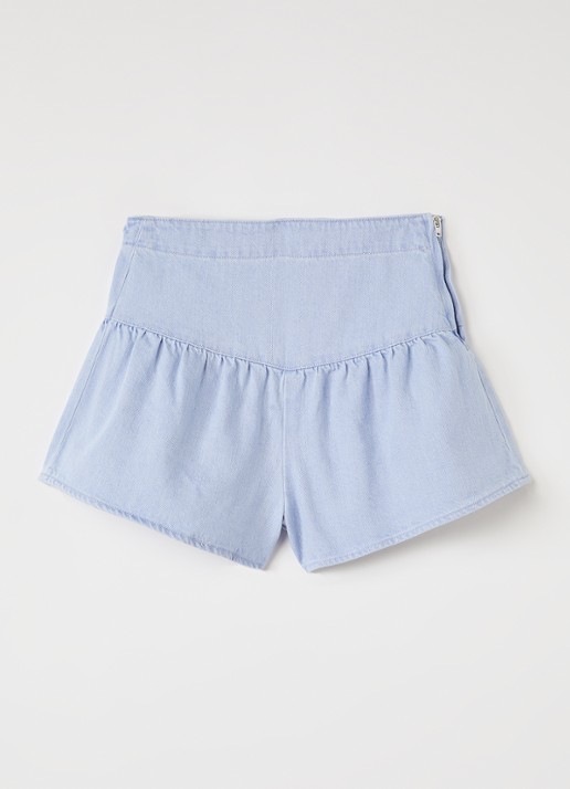 The New Society Bellis wide leg korte broek van denim