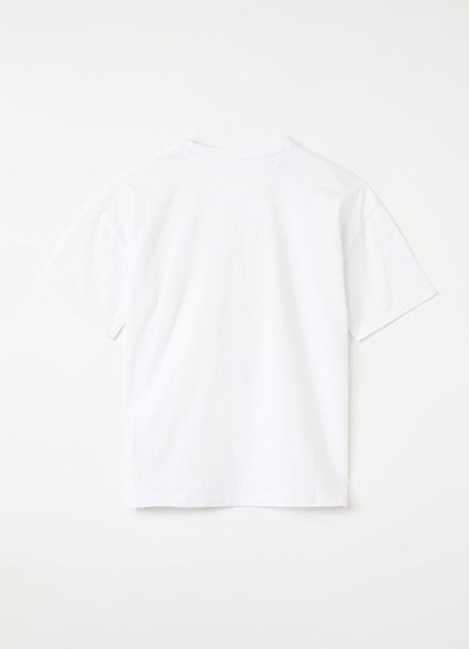 The New Society Smiley T-shirt met print - achterkant wit