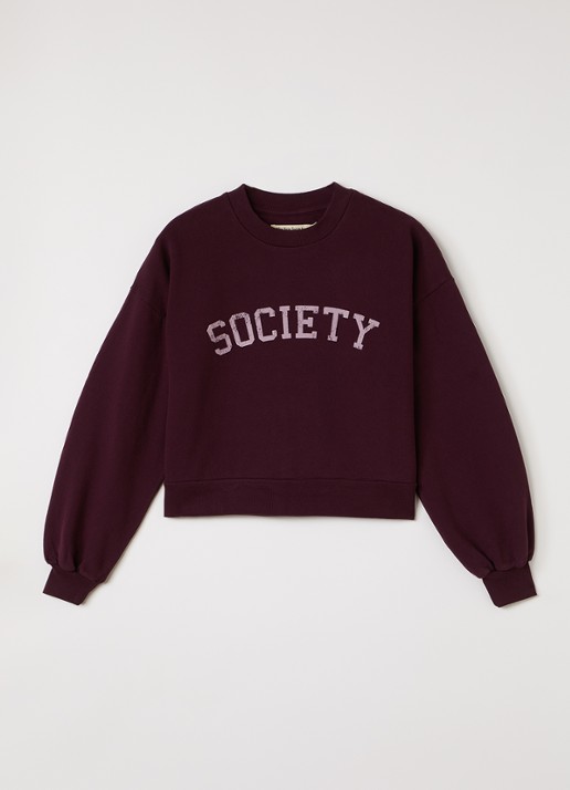 The New Society Sweater met logoprint